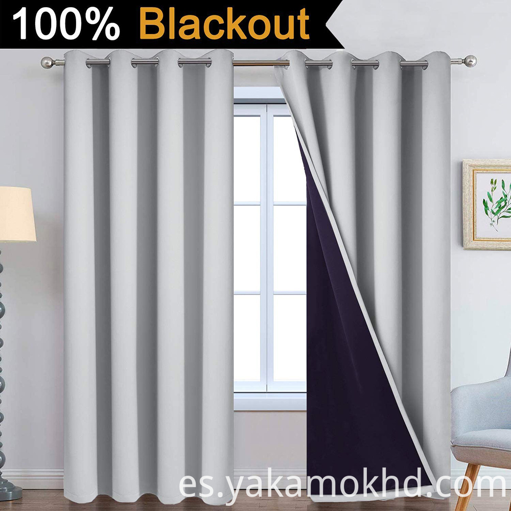 84 Cortinas opacas gris claro 84 Light Grey Blackout Curtains